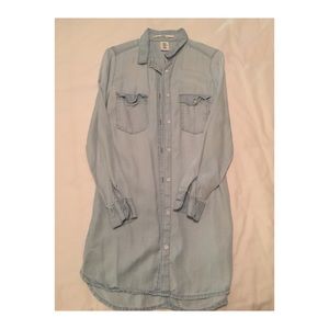 Denim long sleeve dress